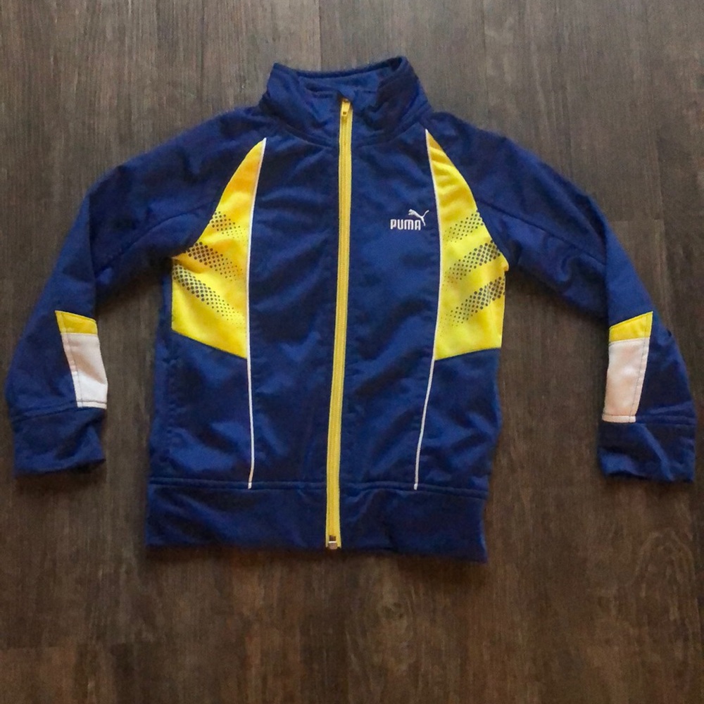 Boys Puma Zip Up Track Jacket Sz 3